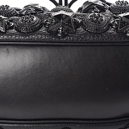 Burberry Calfskin Mason Warrior Studded Hobo Black 18 of 19