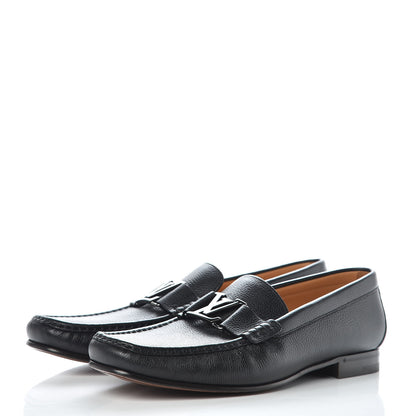 Louis Vuitton Calfskin Mens Montaigne Loafers 9.5 Black 3 of 9