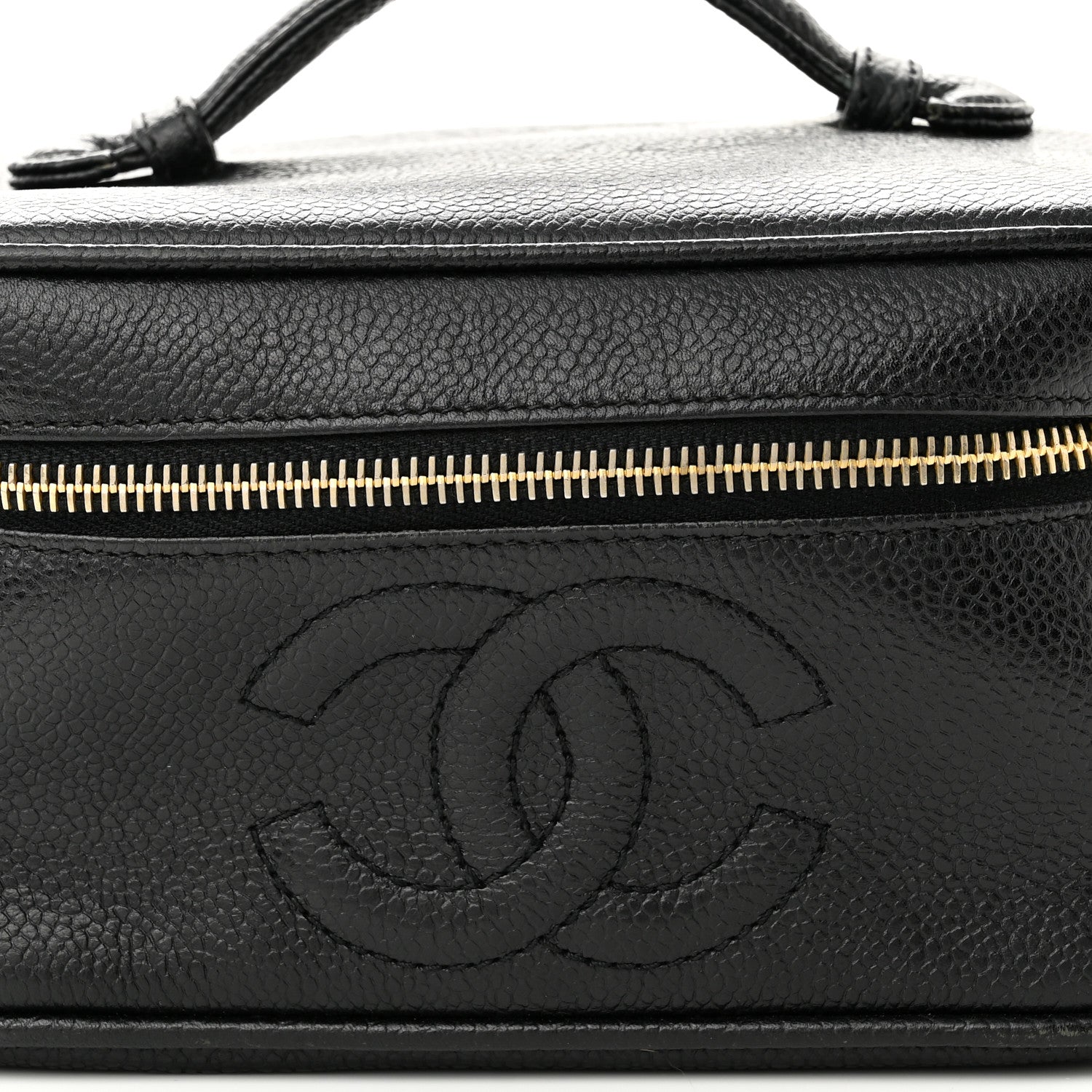 Chanel Caviar CC Vanity Cosmetic Case Black 9 of 10