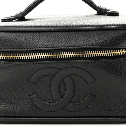 Chanel Caviar CC Vanity Cosmetic Case Black 9 of 10