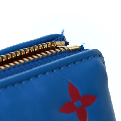 Louis Vuitton Lambskin Embossed Monogram Vuittamins Coussin PM Blue Red 11 of 11