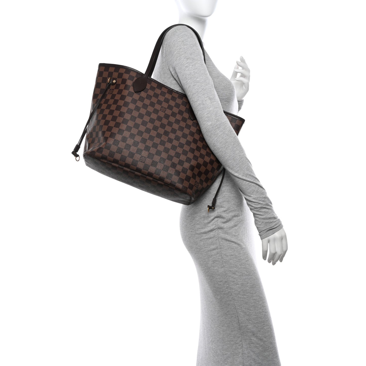Damier Ebene Neo Neverfull MM Rose Ballerine