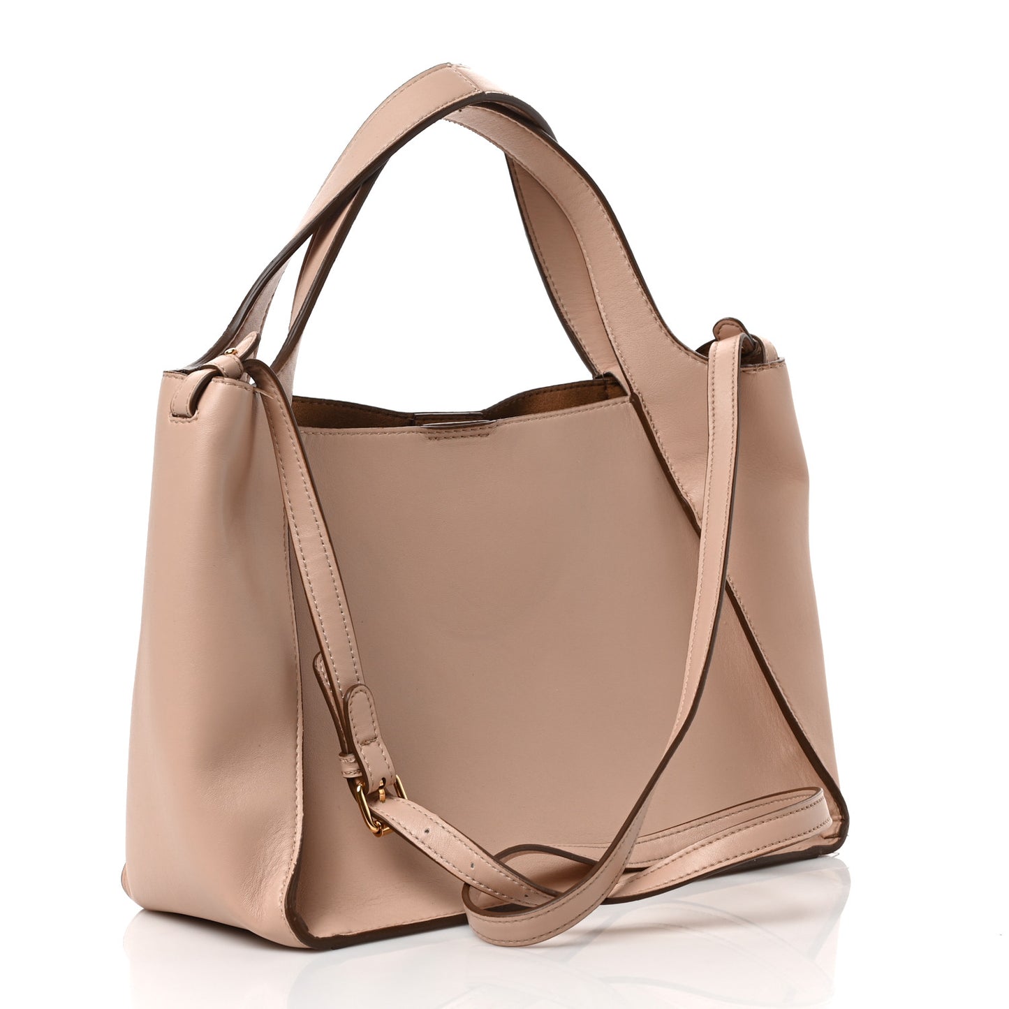 Eco Alter Nappa East West Perforated Tote Beige