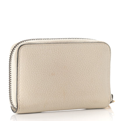 Gucci Calfskin Logo Zip Around Card Case White 3 of 7