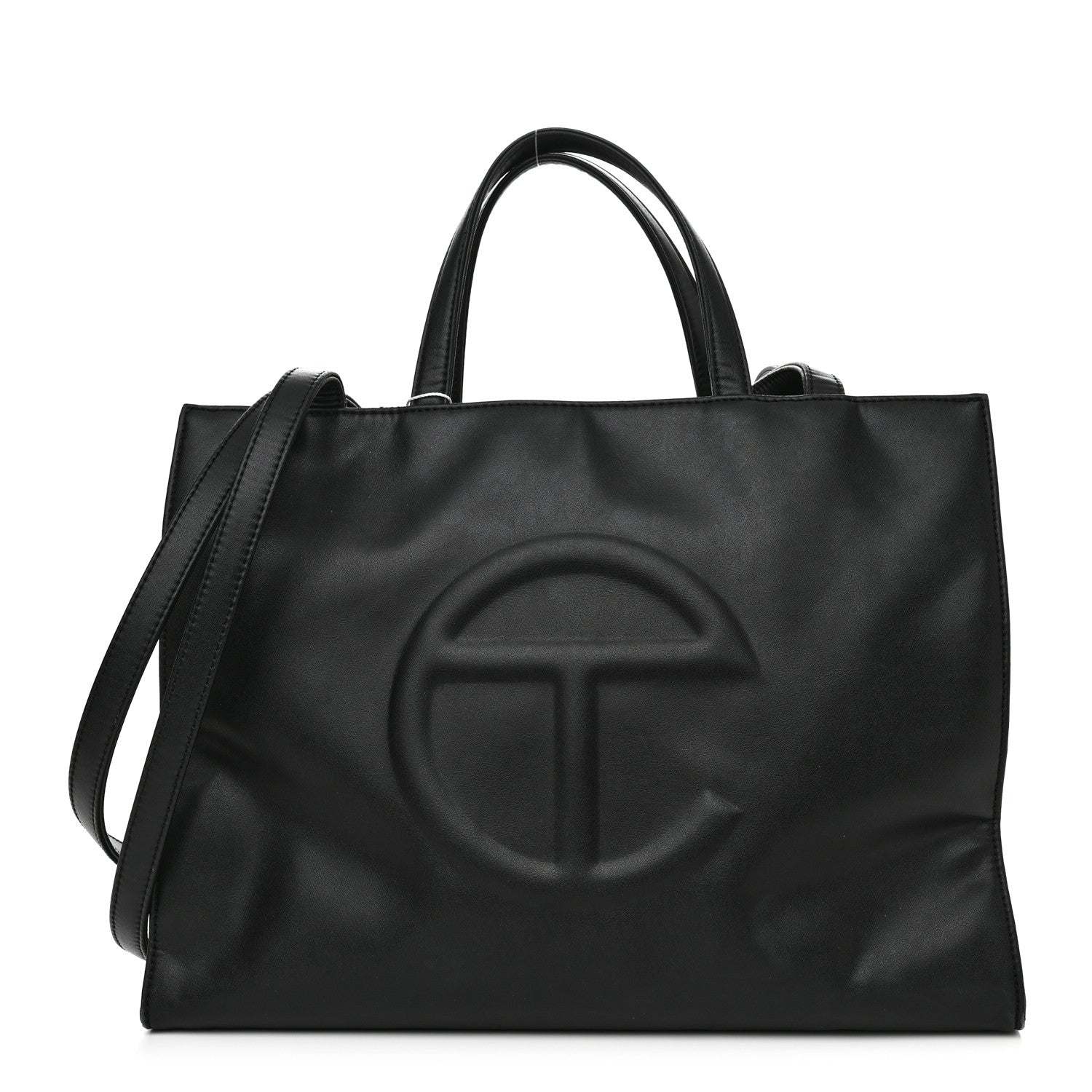 Telfar Vegan Leather Medium Shopping Bag Black 1 of 12