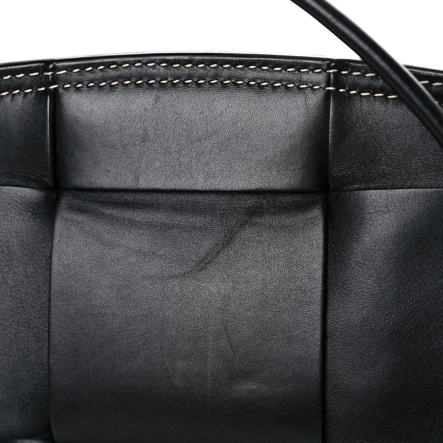 French Calfskin Maxi Intrecciato Small Arco Black