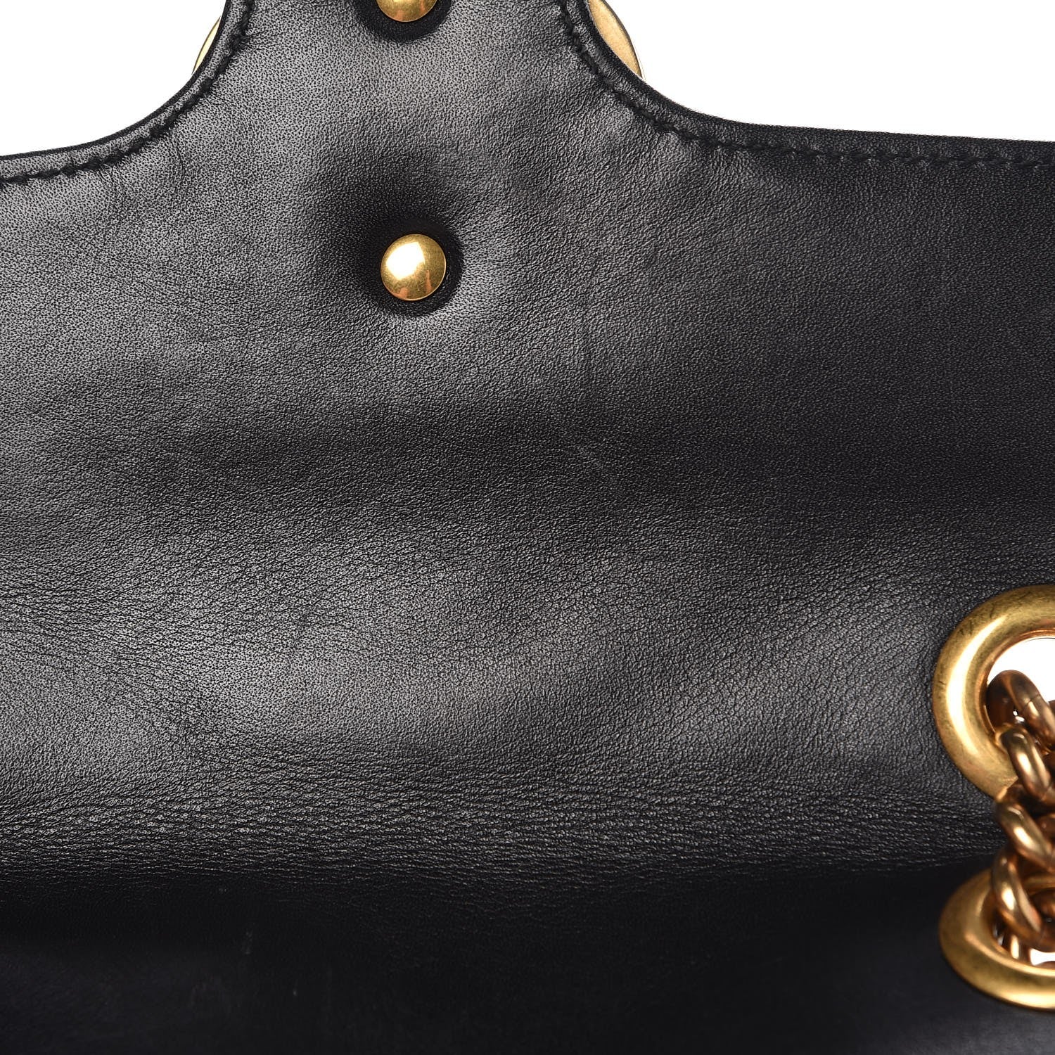 Gucci Calfskin Matelasse Mini GG Marmont Shoulder Bag Black 13 of 14