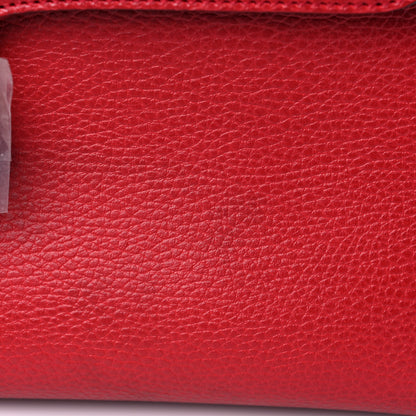 Gucci Dollar Calfskin Medium Interlocking G Top Handle Shoulder Bag Red 12 of 12