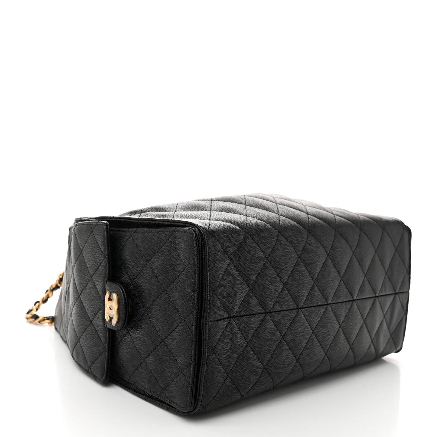 Caviar Quilted Medium Chanel 25 Handbag Black