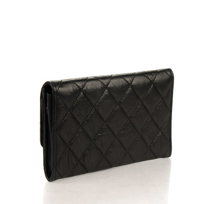 Chanel Aged Calfskin Quilted Small Reissue Flap Wallet Black 3 of 8