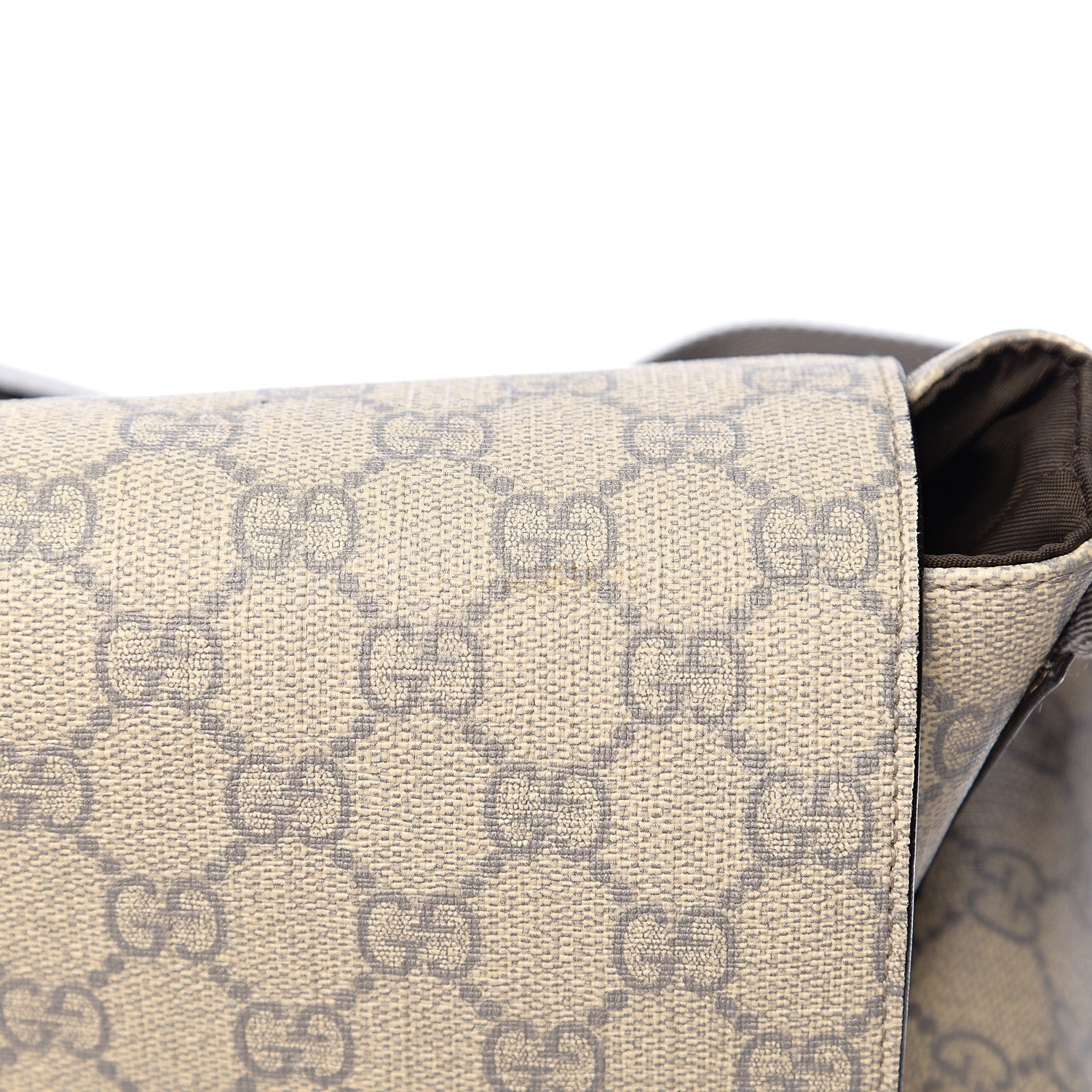 Gucci GG Plus Monogram Messenger Diaper Bag Ecru Grigio 8 of 12