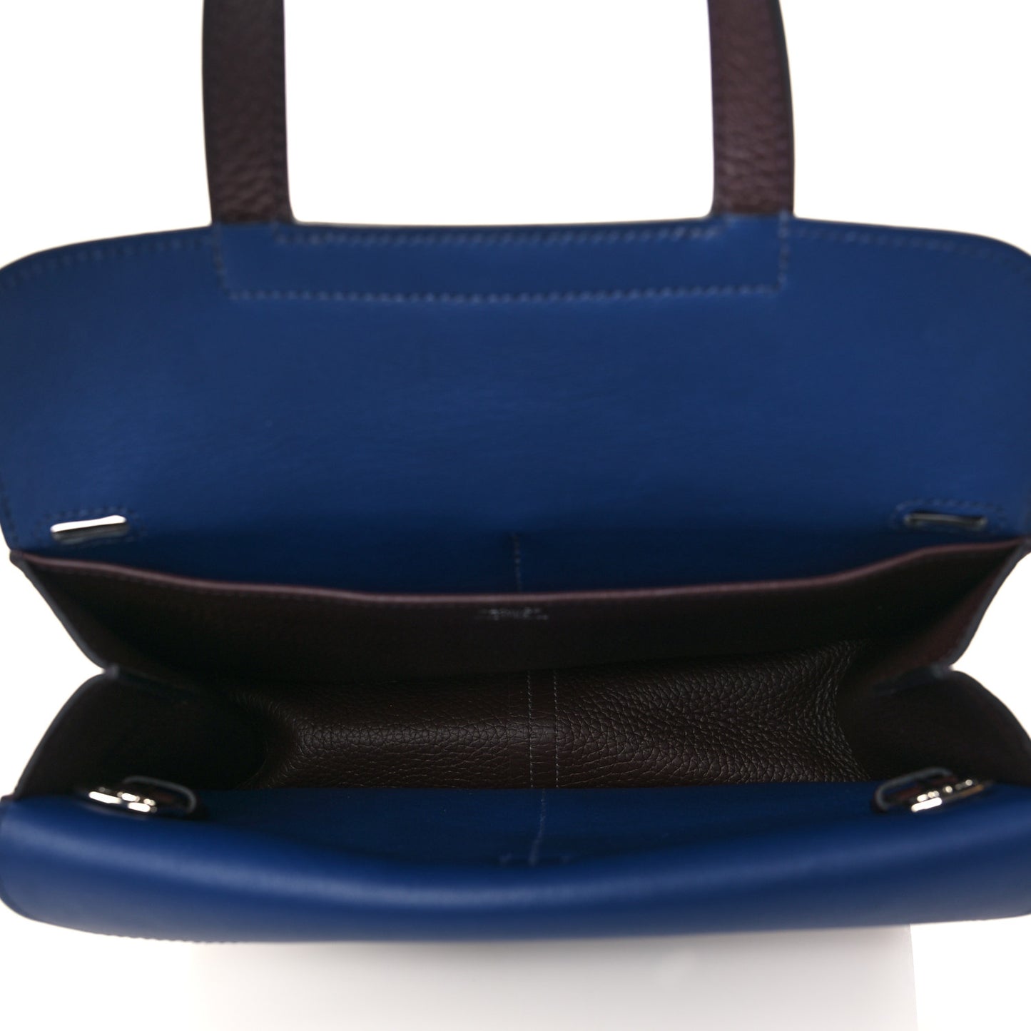 Taurillon Clemence Verso Halzan 25 Rouge Sellier Bleu Saphir