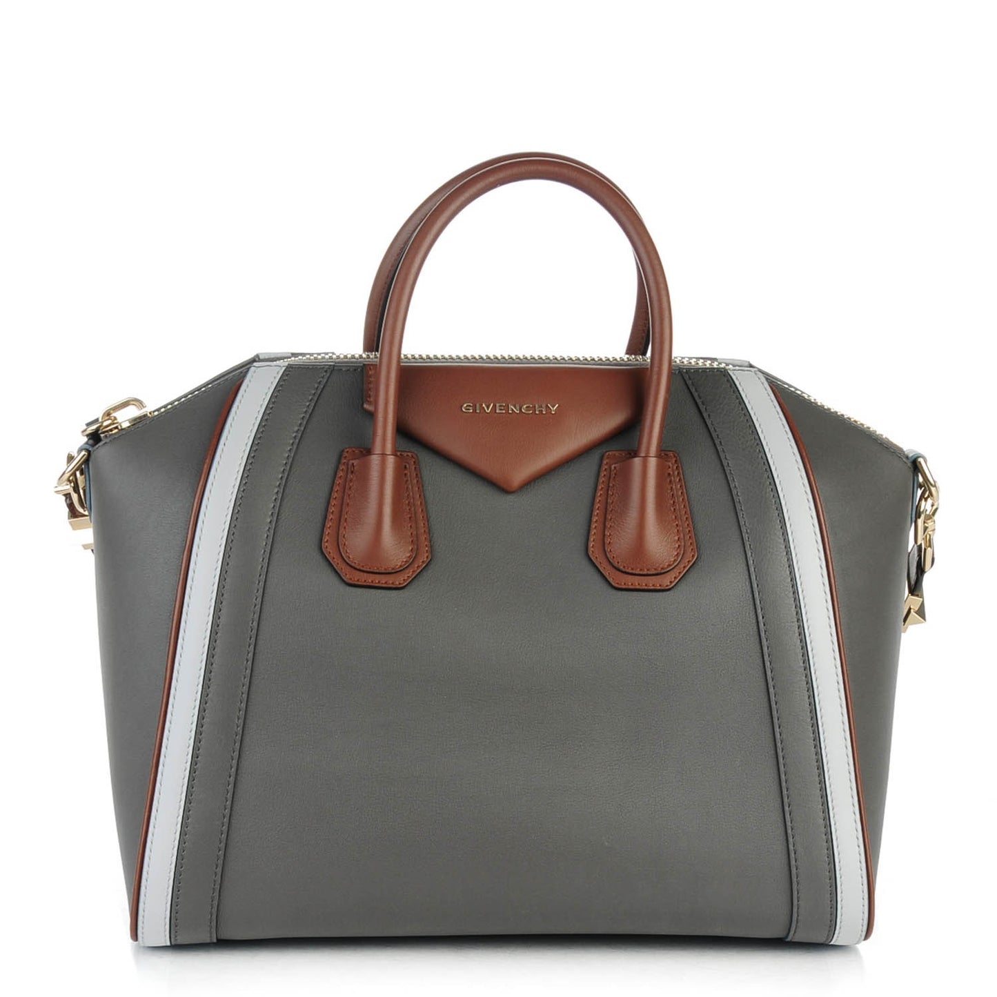 Smooth Calfskin Medium Tri-Color Antigona Dark Grey