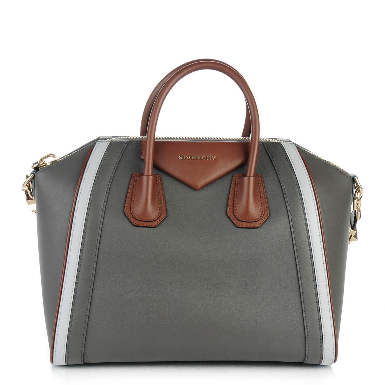 Givenchy Smooth Calfskin Medium Tri-Color Antigona Dark Grey 1 of 7