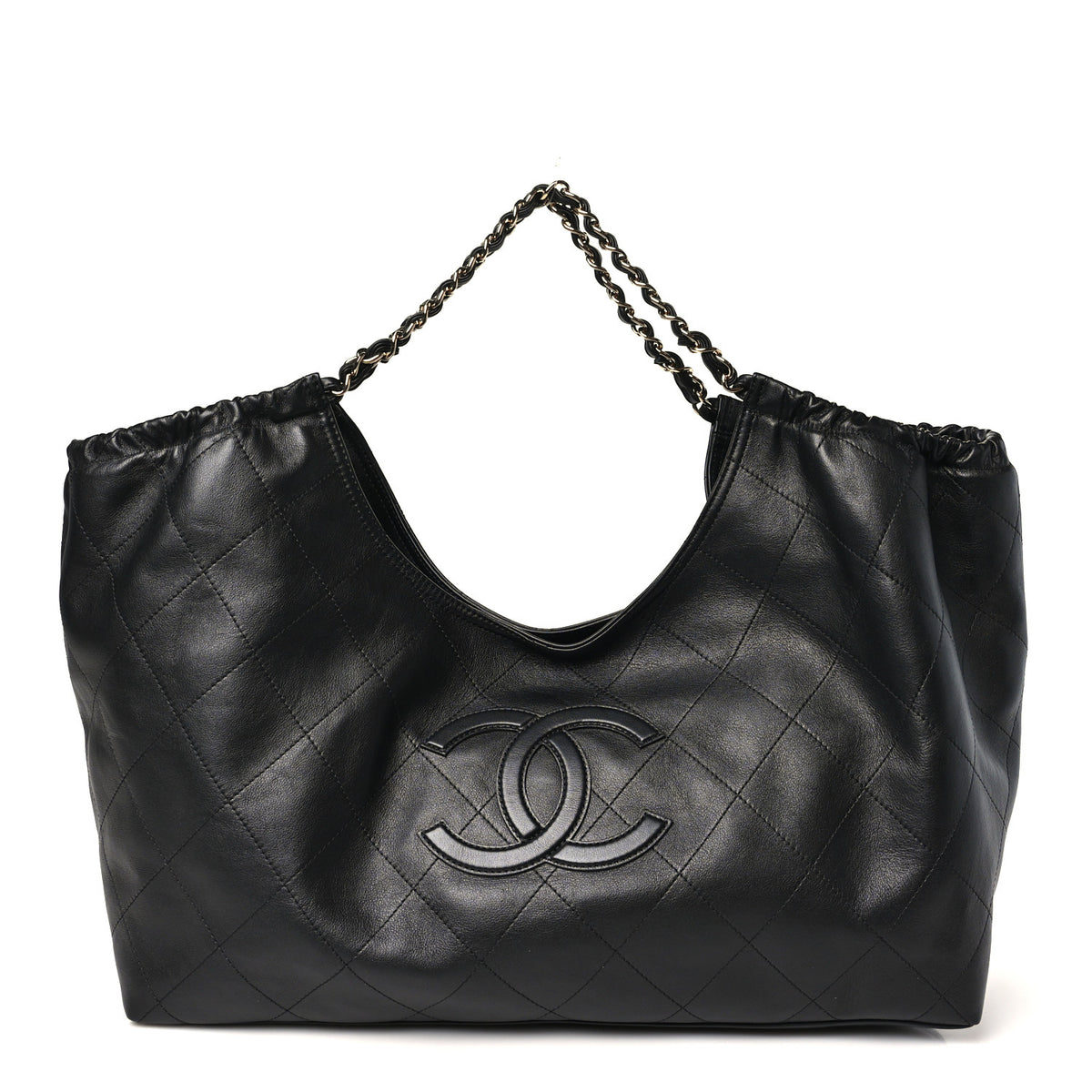 Chanel Lambskin Quilted Neo Cabas Shopping Tote Black 1 of 12