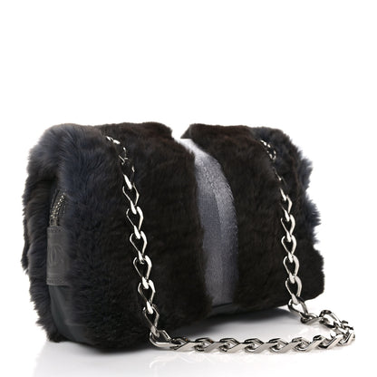 Chanel Rabbit Fur Sport Flap Dark Grey 3 of 10