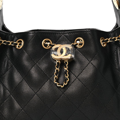 Chanel Caviar Quilted Mini Chanel 25 Handbag Black 7 of 12