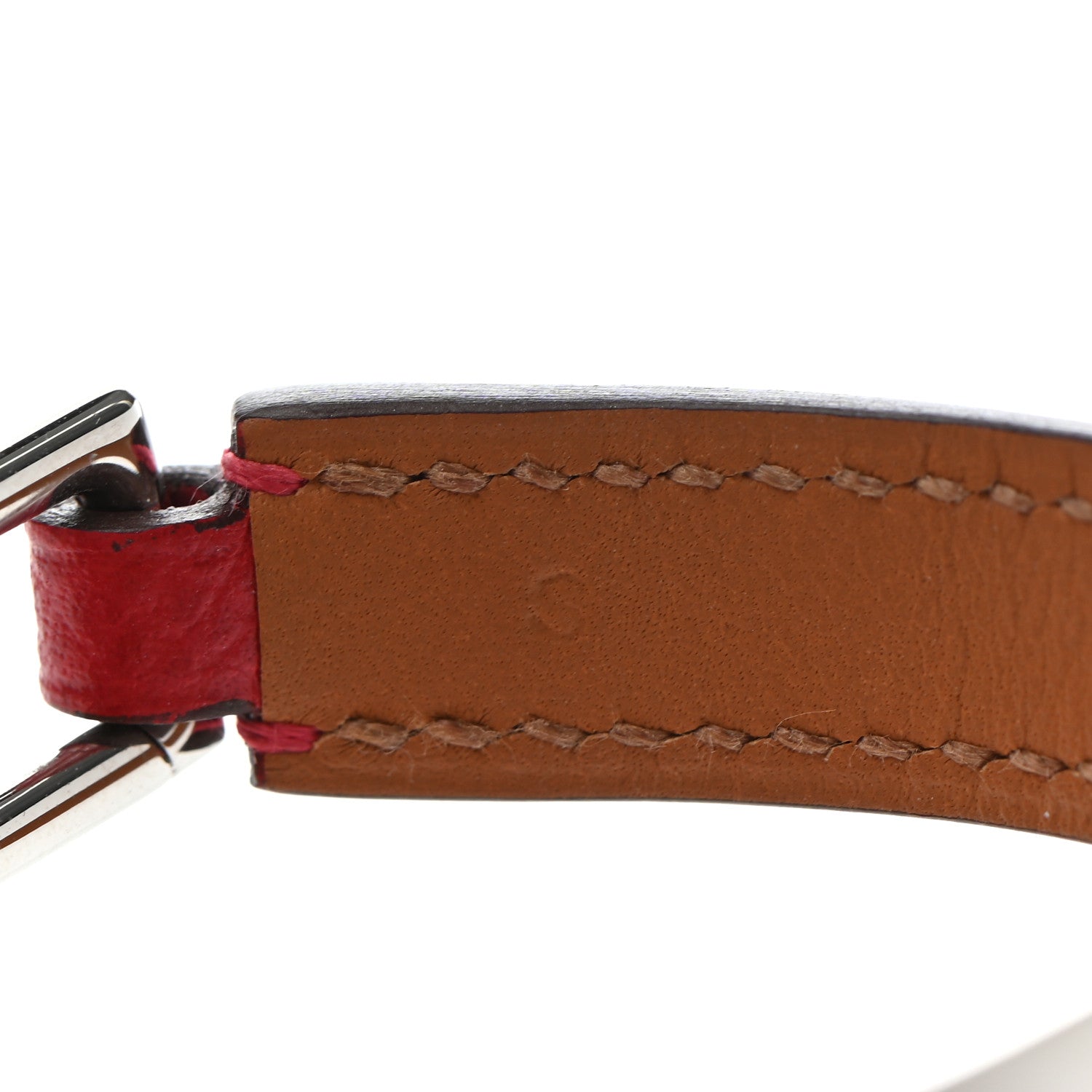 Hermes Epsom Rivale Double Tour Bracelet S Rouge Casaque 6 of 8