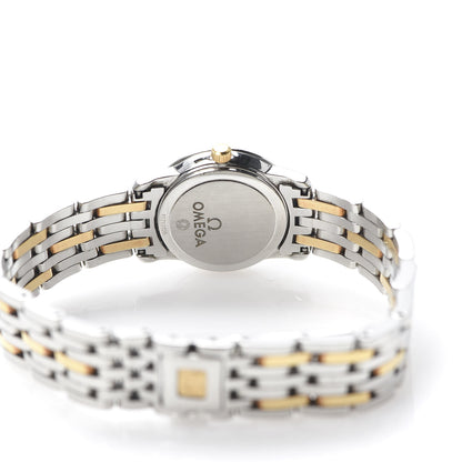 Omega Stainless Steel 18K Yellow Gold Diamond 22mm De Ville Quartz Watch Champagne 4370.16.00 6 of 8