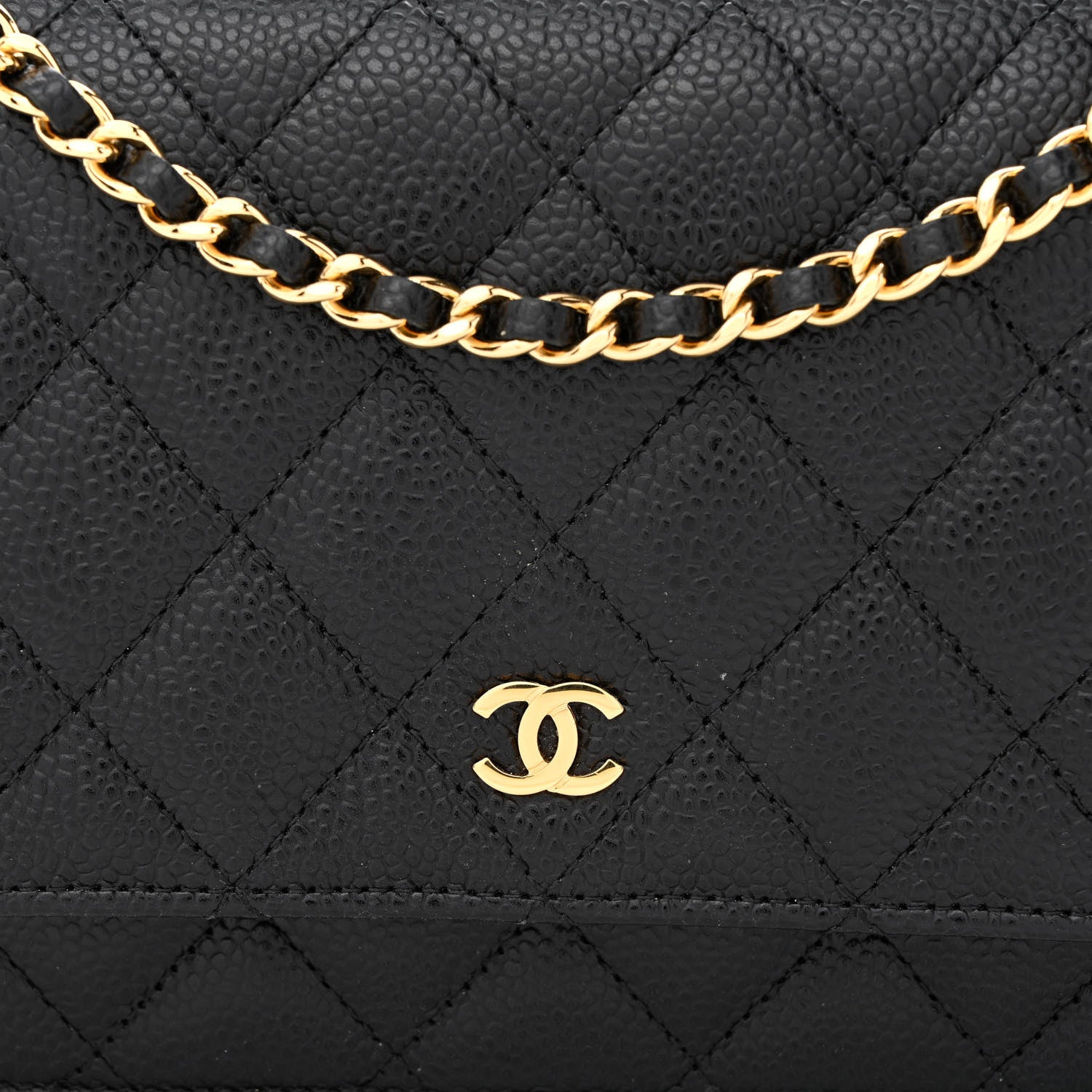 Chanel Caviar Quilted Wallet On Chain WOC Black 9 of 12