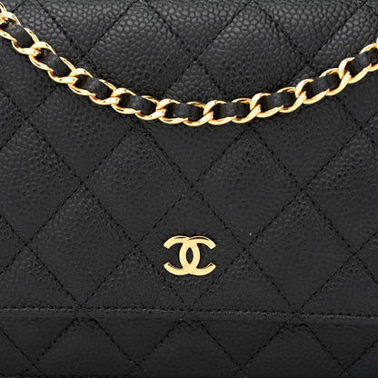 Chanel Caviar Quilted Wallet On Chain WOC Black 9 of 12
