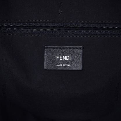 Fendi Nylon Vitello Dolce Elaphe Fox Fur Monster Eyes Backpack Black Natural Bordeaux Multicolor 6 of 8