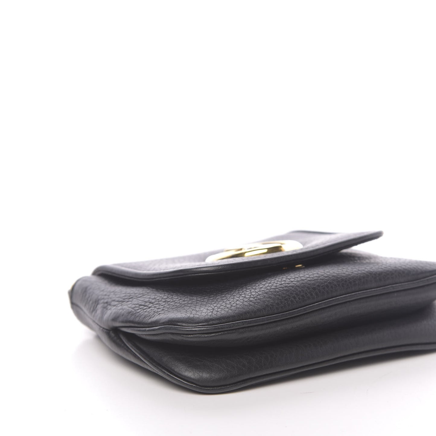 Pebbled Calfskin Small 1973 Chain Shoulder Bag Black