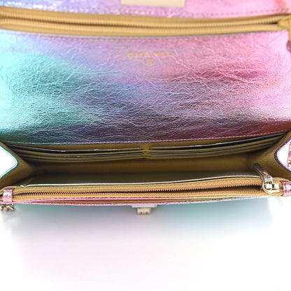 Chanel Metallic Goatskin Quilted 2.55 Reissue Wallet on Chain WOC Multicolor 5 of 10