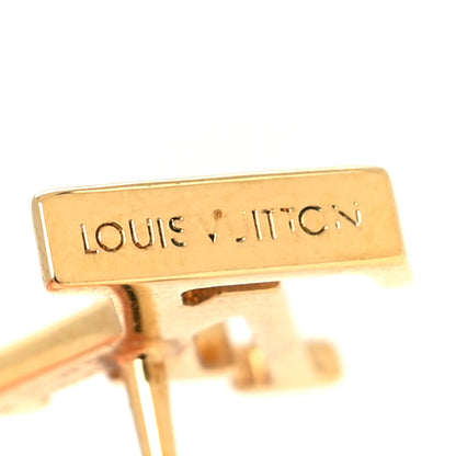 Louis Vuitton Metal LV Iconic Earrings Gold 4 of 4