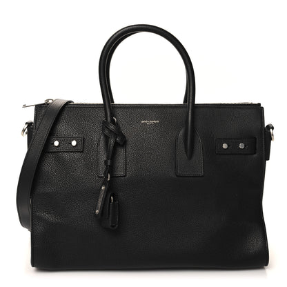 Saint Laurent Grained Calfskin Small Supple Sac De Jour Duffle Black 1 of 10