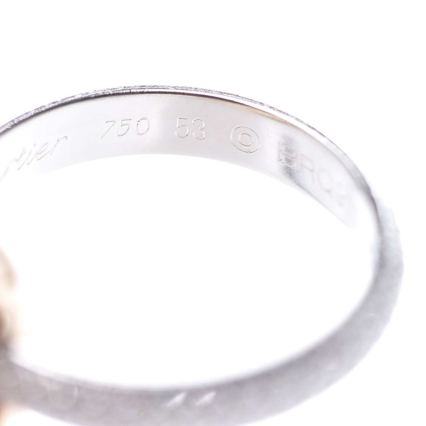 18K White Yellow Pink Gold Diamond Classic Trinity Paved Ring 53 6.5