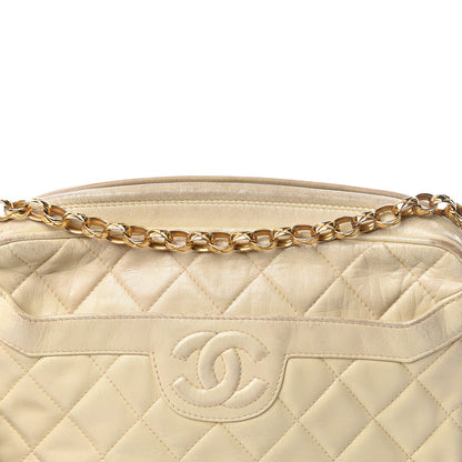 Chanel Lambskin Quilted Tassel Camera Case Pouch Beige 23 of 24