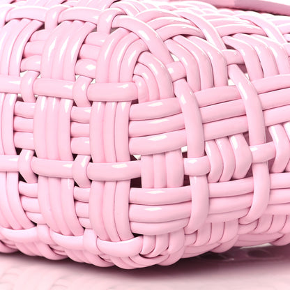 Balenciaga Faux Calfskin Braided Varnished XXS Bistro Basket Candy Pink 9 of 10