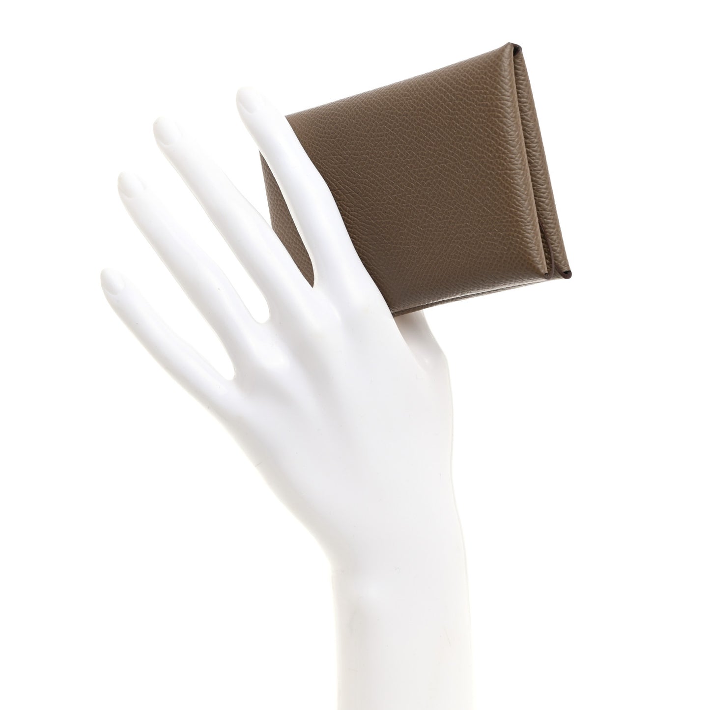 Epsom Calvi Duo Card Case Etoupe
