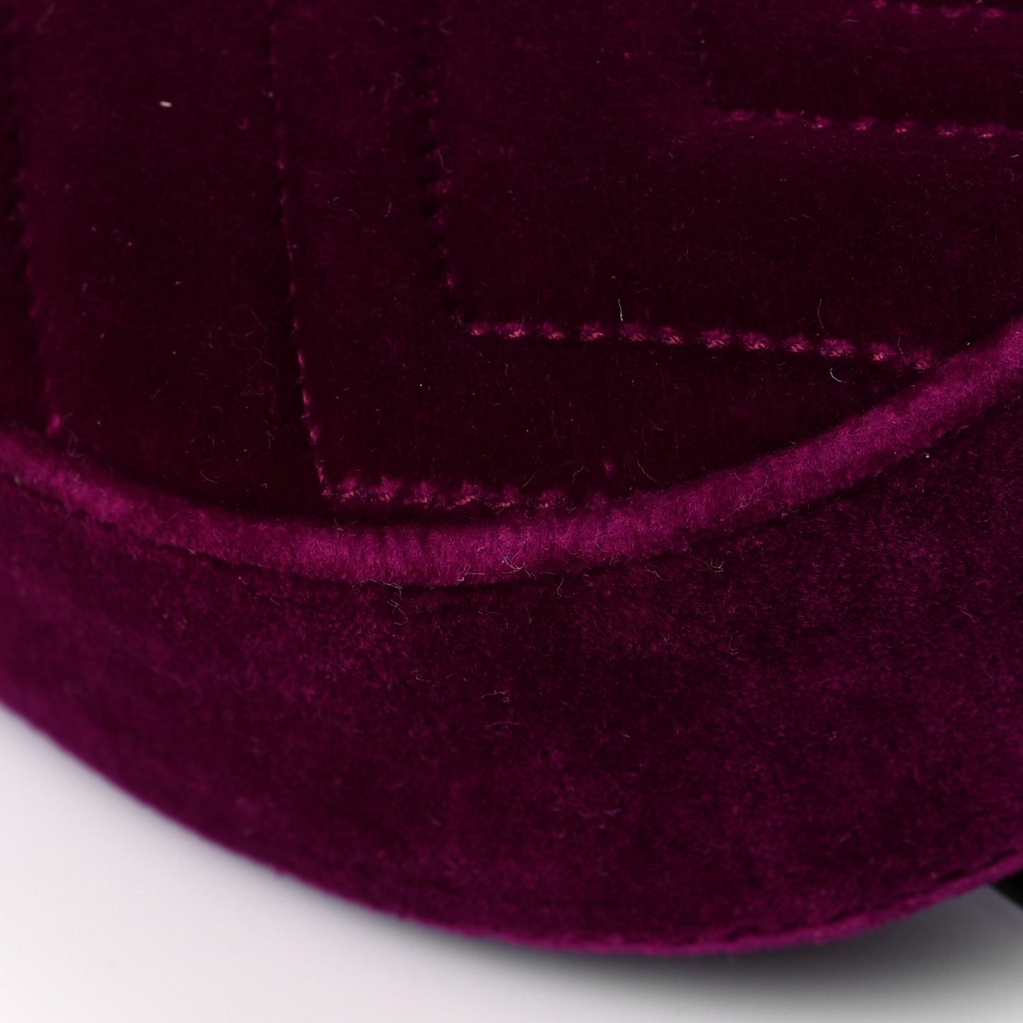 Velvet Matelasse GG Marmont Belt Bag 85 34 Fuchsia Violet Cyclamen