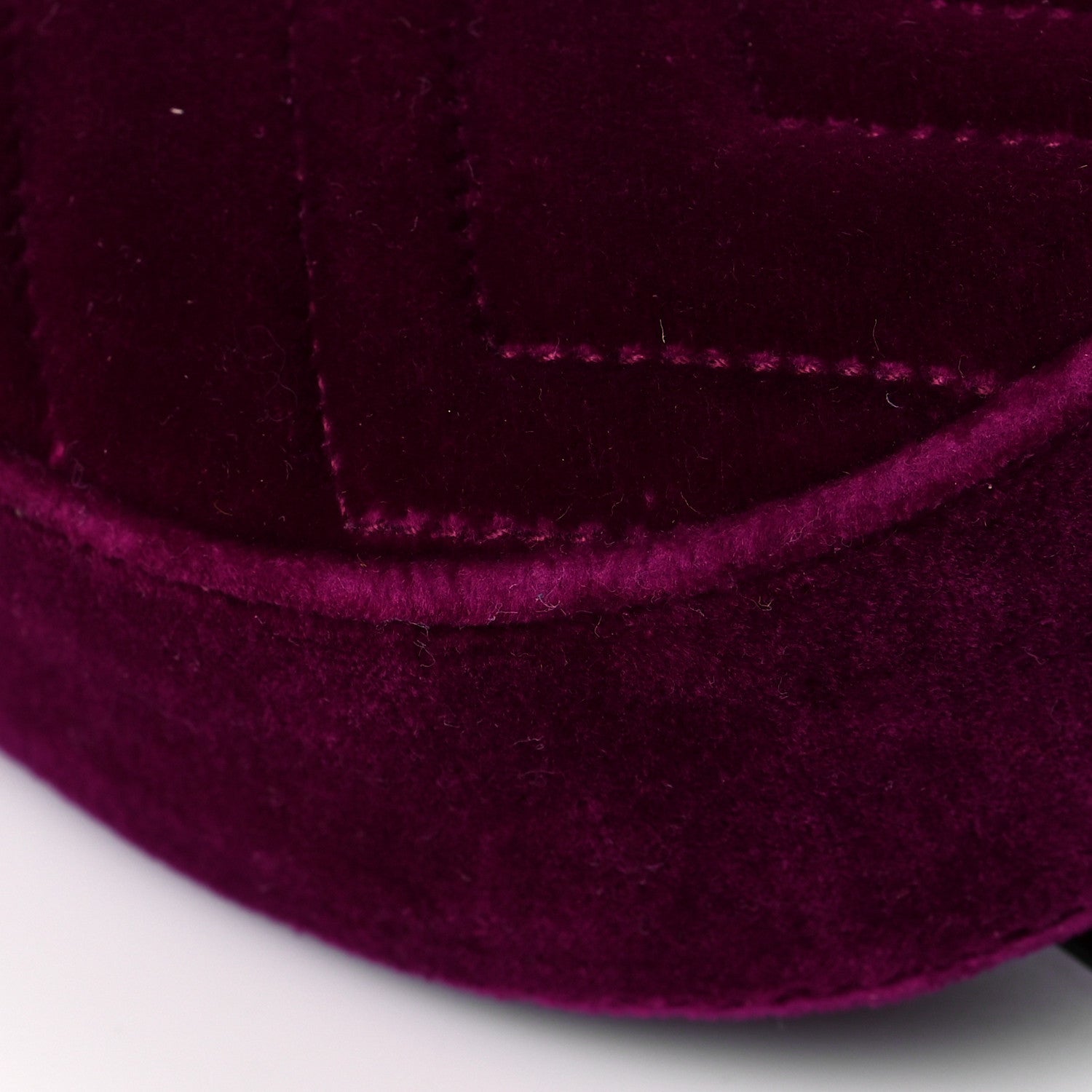 Gucci Velvet Matelasse GG Marmont Belt Bag 85 34 Fuchsia Violet Cyclamen 10 of 10