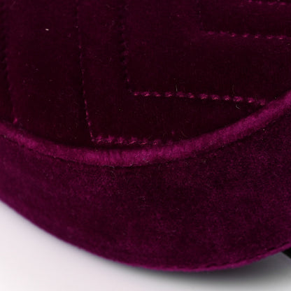 Gucci Velvet Matelasse GG Marmont Belt Bag 85 34 Fuchsia Violet Cyclamen 10 of 10