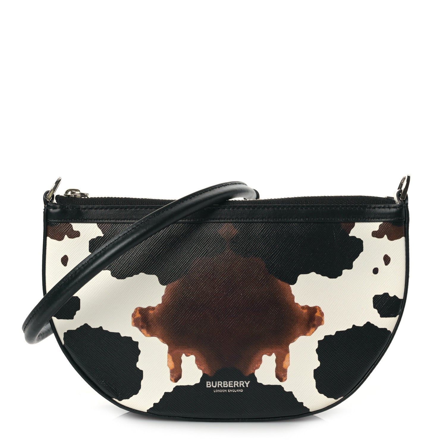 Burberry Calfskin Camouflage Mini Olympia Shoulder Bag Black 1 of 8