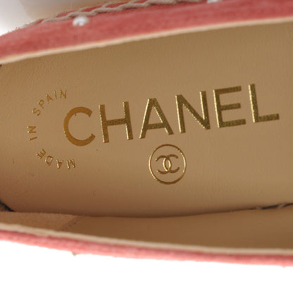 Chanel Suede Pearl CC Espadrilles 37 Pink 8 of 10