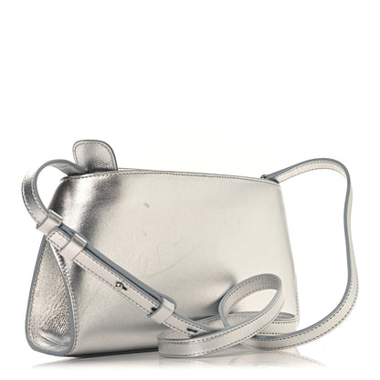 Salvatore Ferragamo Metallic Lambskin Mini Hug Crossbody Bag Argento 3 of 11