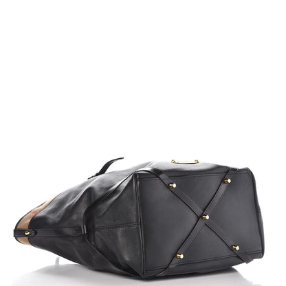 Burberry Calfskin House Check Medium Salisbury Tote Black 4 of 16