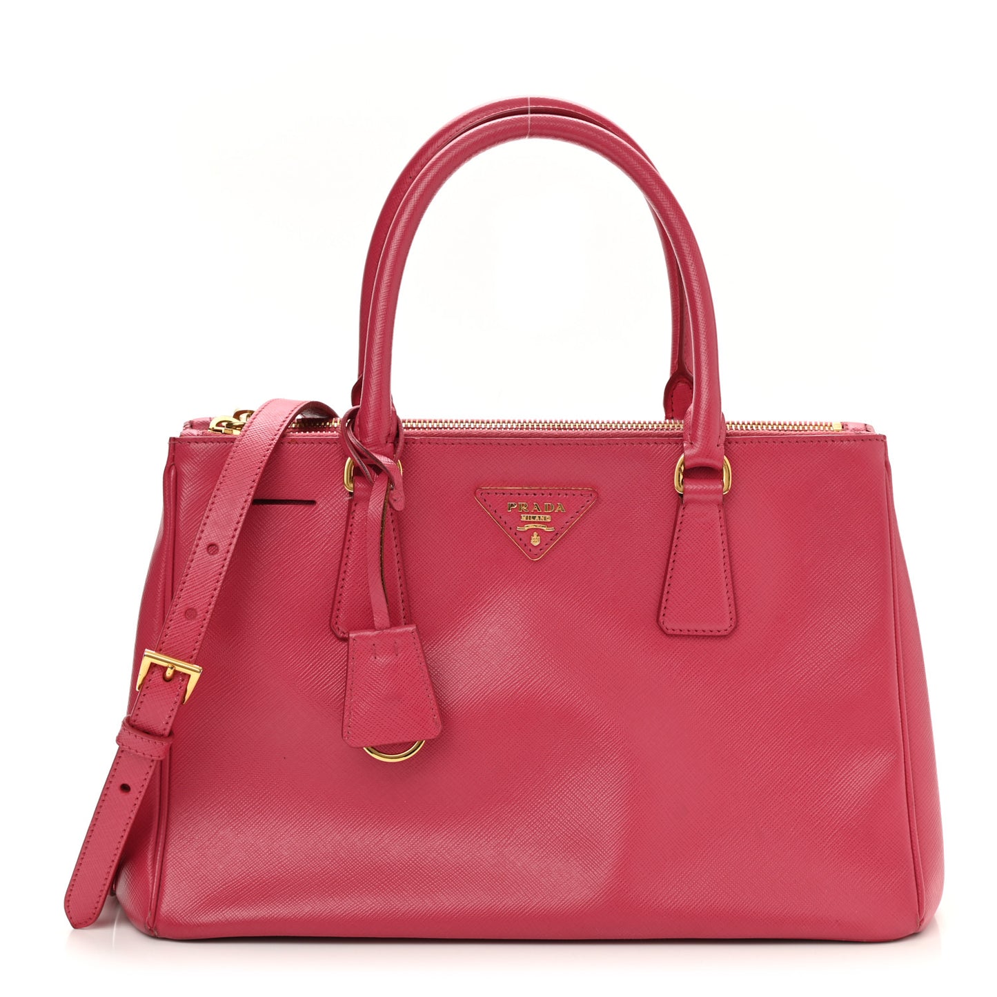 Saffiano Medium Galleria Double Zip Tote Peonia