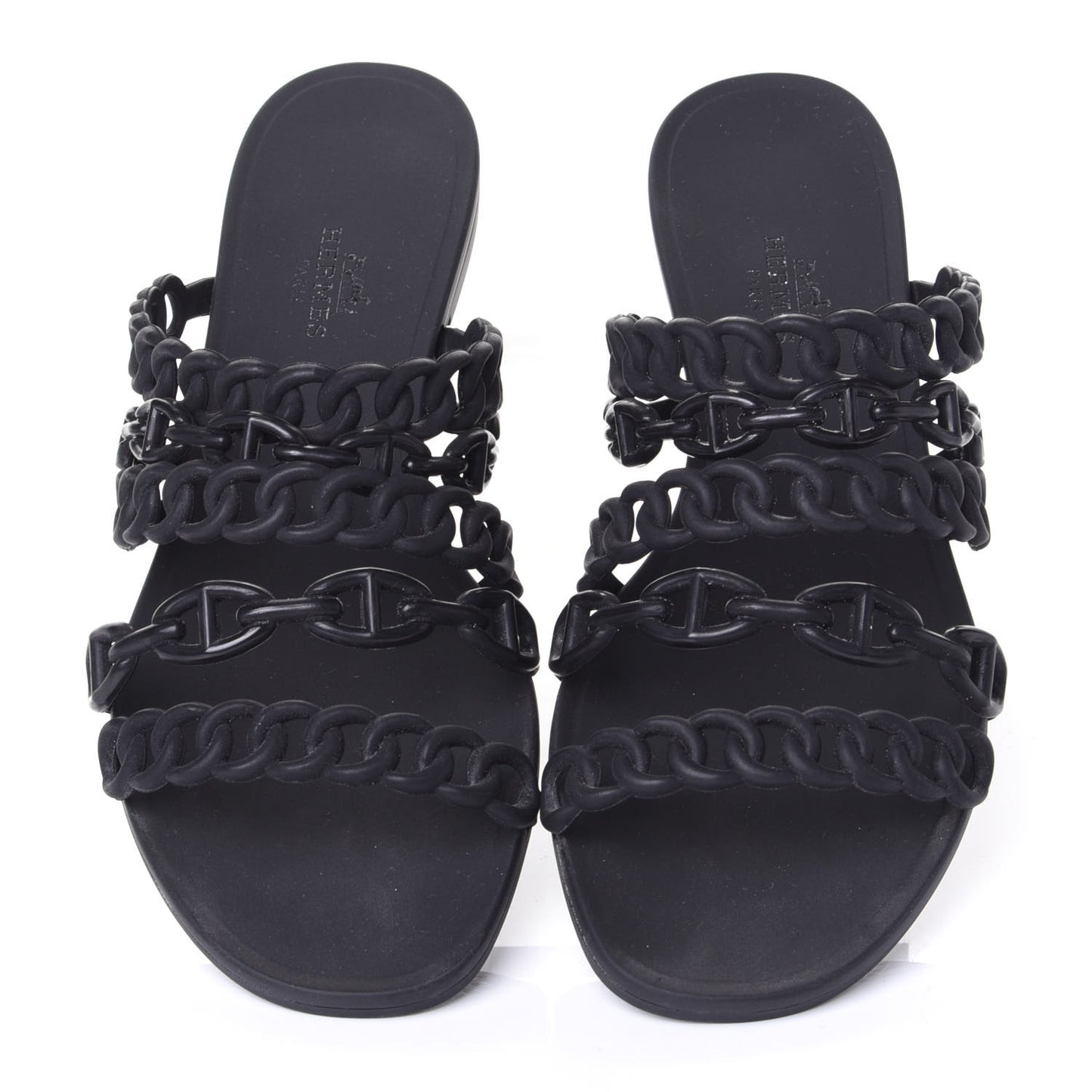 Rubber Chaine d'Ancre Nude Sandals 37 Black