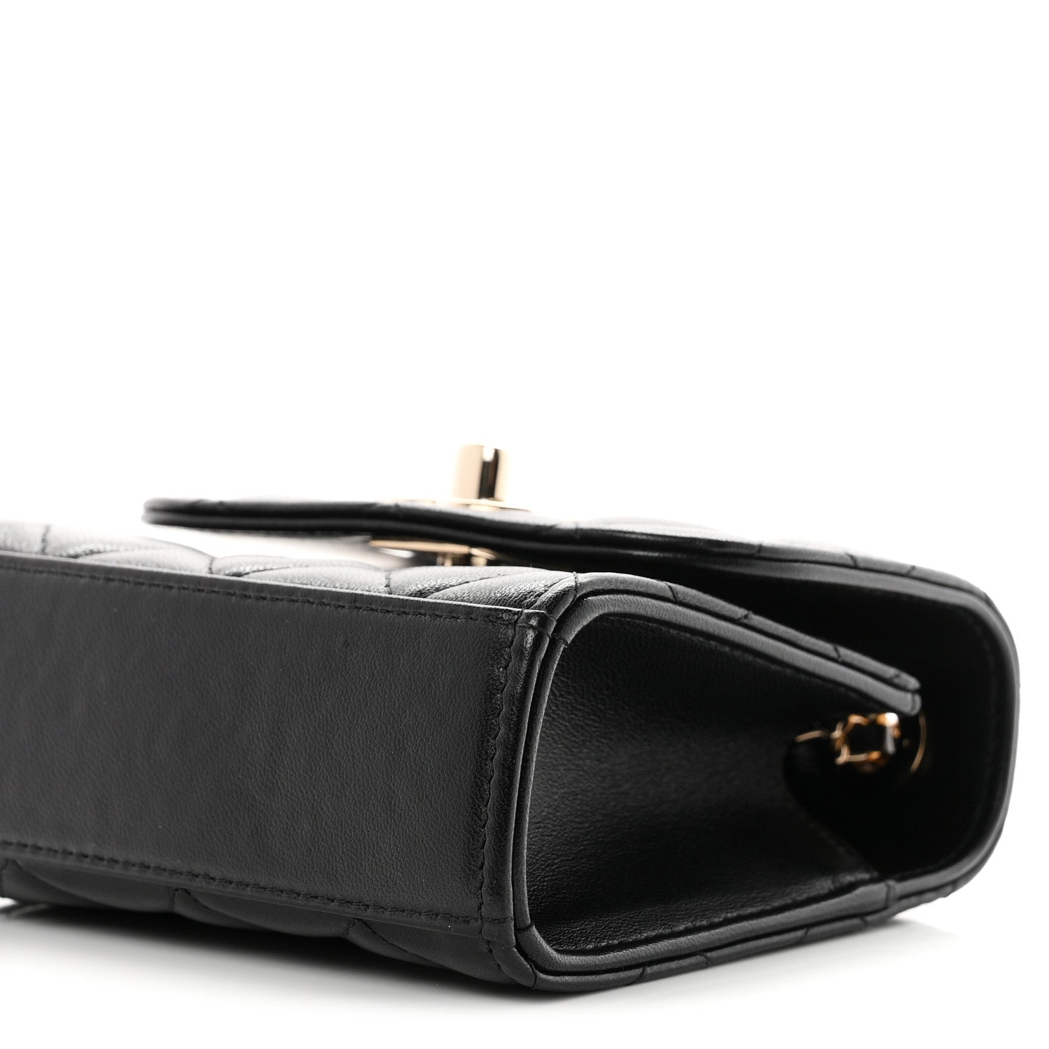 Chanel Lambskin Quilted Mini Trendy CC Chain Wallet Black 10 of 11