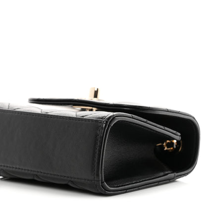 Chanel Lambskin Quilted Mini Trendy CC Chain Wallet Black 10 of 11