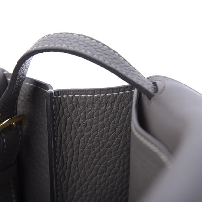 Hermes Taurillon Clemence Halzan 31 GM Etain 9 of 9