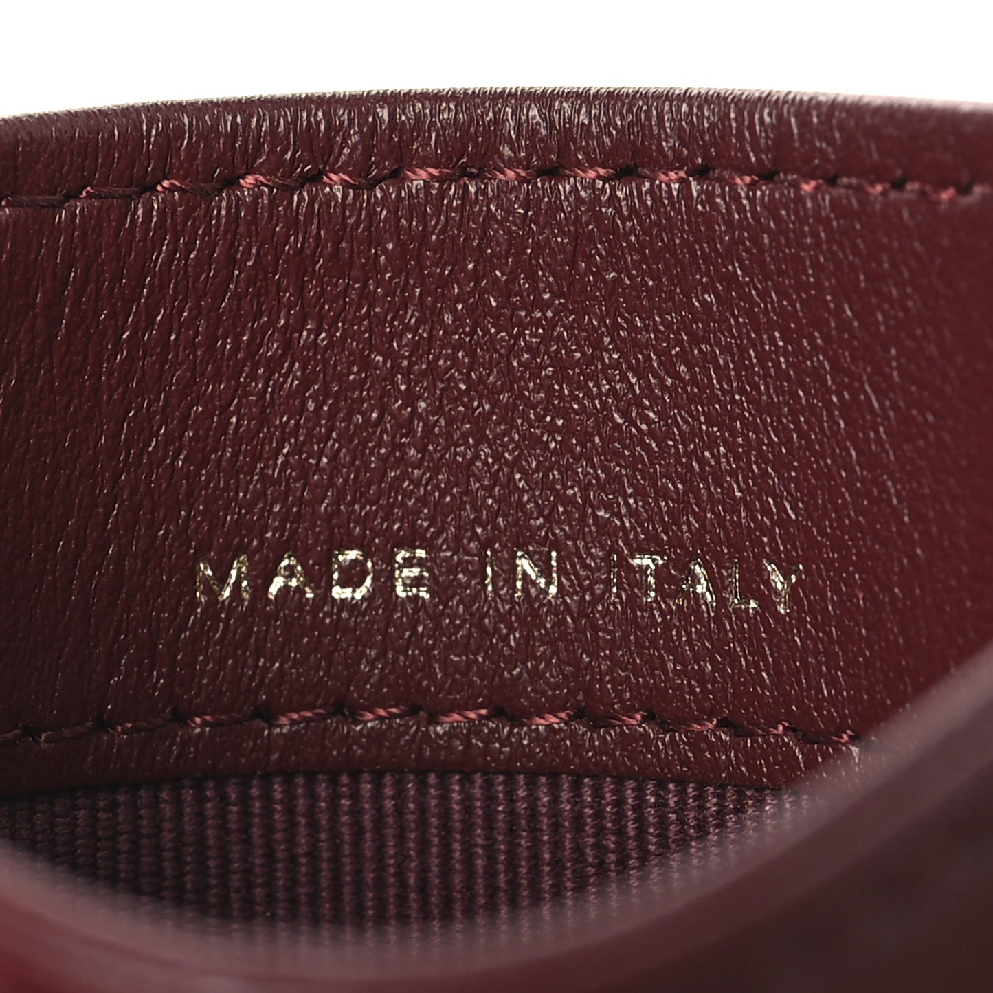 Caviar Quilted Card Holder Burgundy