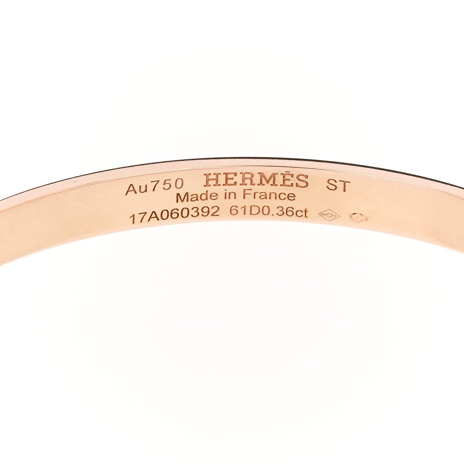 Hermes 18K Rose Gold Diamond PM Kelly Pave Bracelet ST 3 of 3