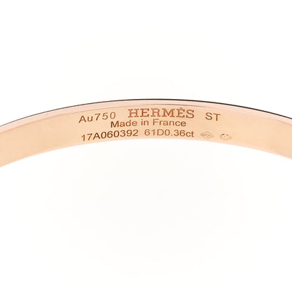 Hermes 18K Rose Gold Diamond PM Kelly Pave Bracelet ST 3 of 3