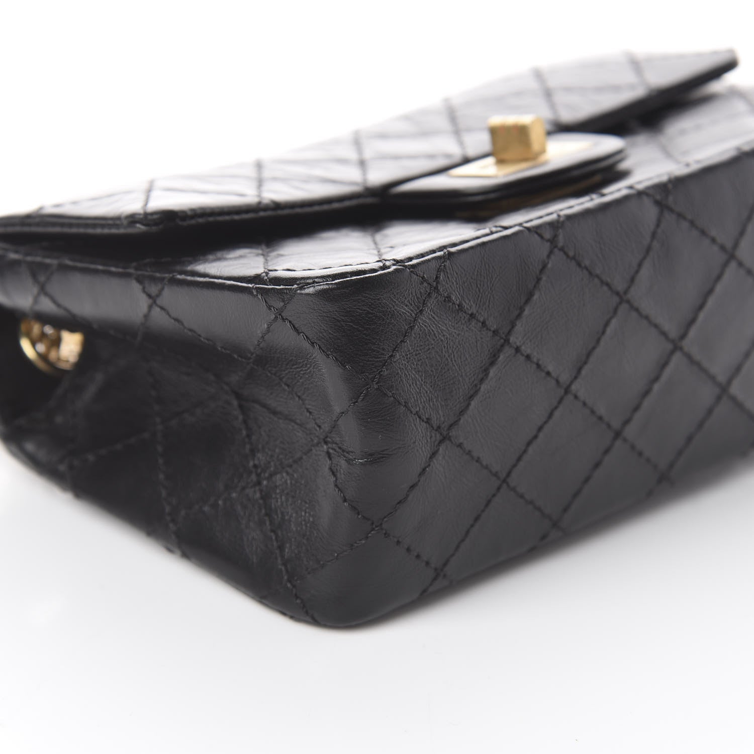 Chanel Aged Calfskin Quilted 2.55 Reissue Mini Flap Black 5 of 8